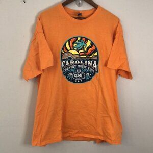 Gildan Ultra Cotton Orange cotton T-Shirt Carolina Country Music Festival SZ 2XL